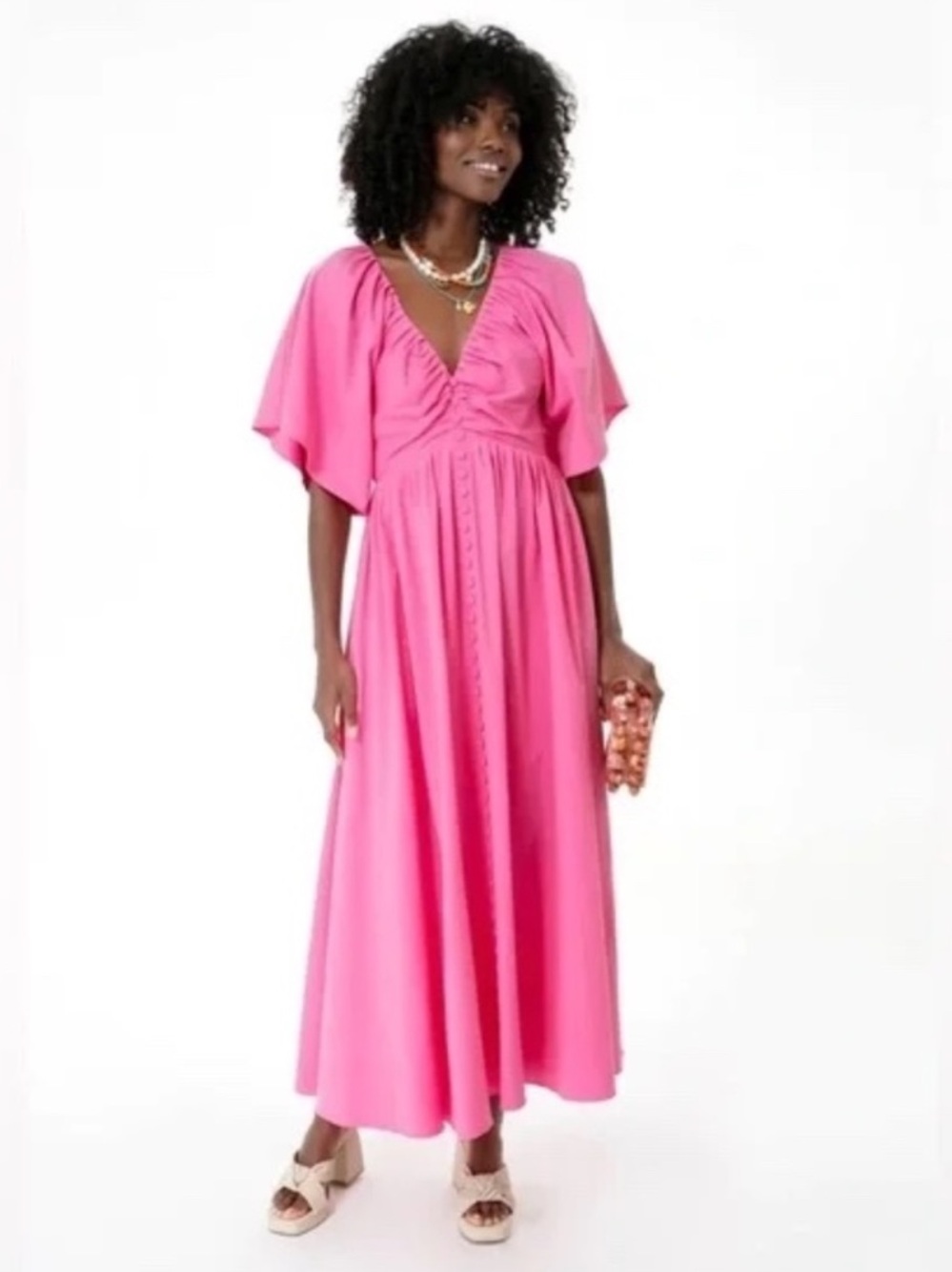 Pomander Place Viviana Maxi Dress Pink NWT